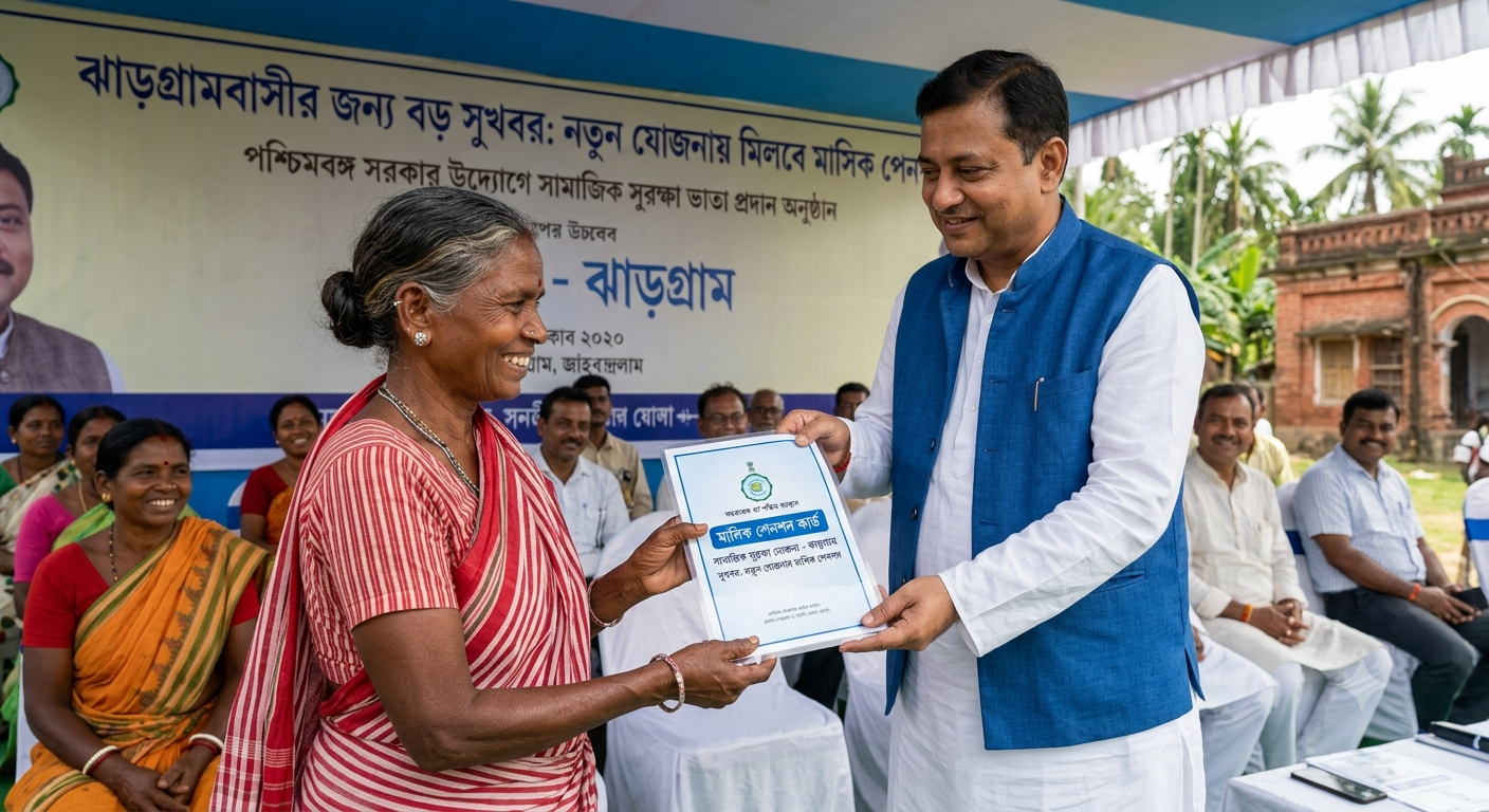 ঝাড়গ্রামে খুশির হাওয়া: নতুন সরকারি যোজনায় মিলবে মাসিক পেনশন jhargram monthly pension scheme by west bengal govt