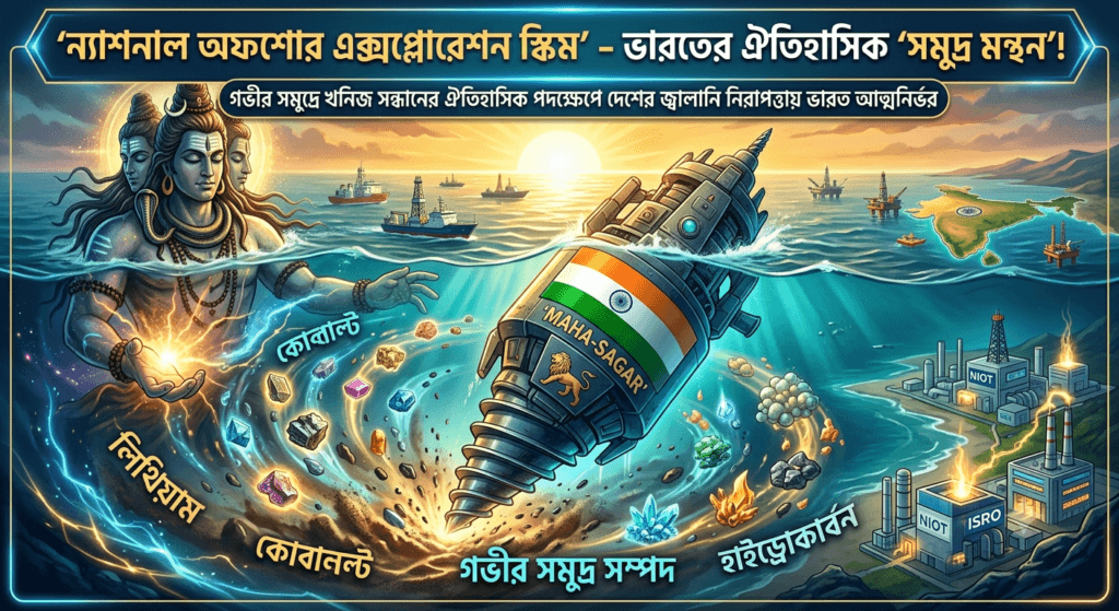 ‘সমুদ্র মন্থন’: রত্নগর্ভা নীল সাগরের গভীরে ভারতের ঐতিহাসিক খনিজ অভিযান! National Offshore Exploration Scheme