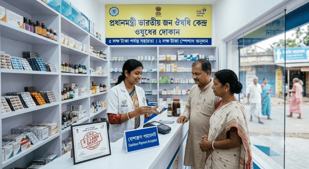 বেকারত্ব দূর করতে দারুণ সুযোগ! ৫ লক্ষ টাকা পর্যন্ত সরকারি আর্থিক সহায়তায় শুরু করুন ওষুধের ব্যবসা pradhan-mantri-bhartiya-janaushadhi-pariyojana
